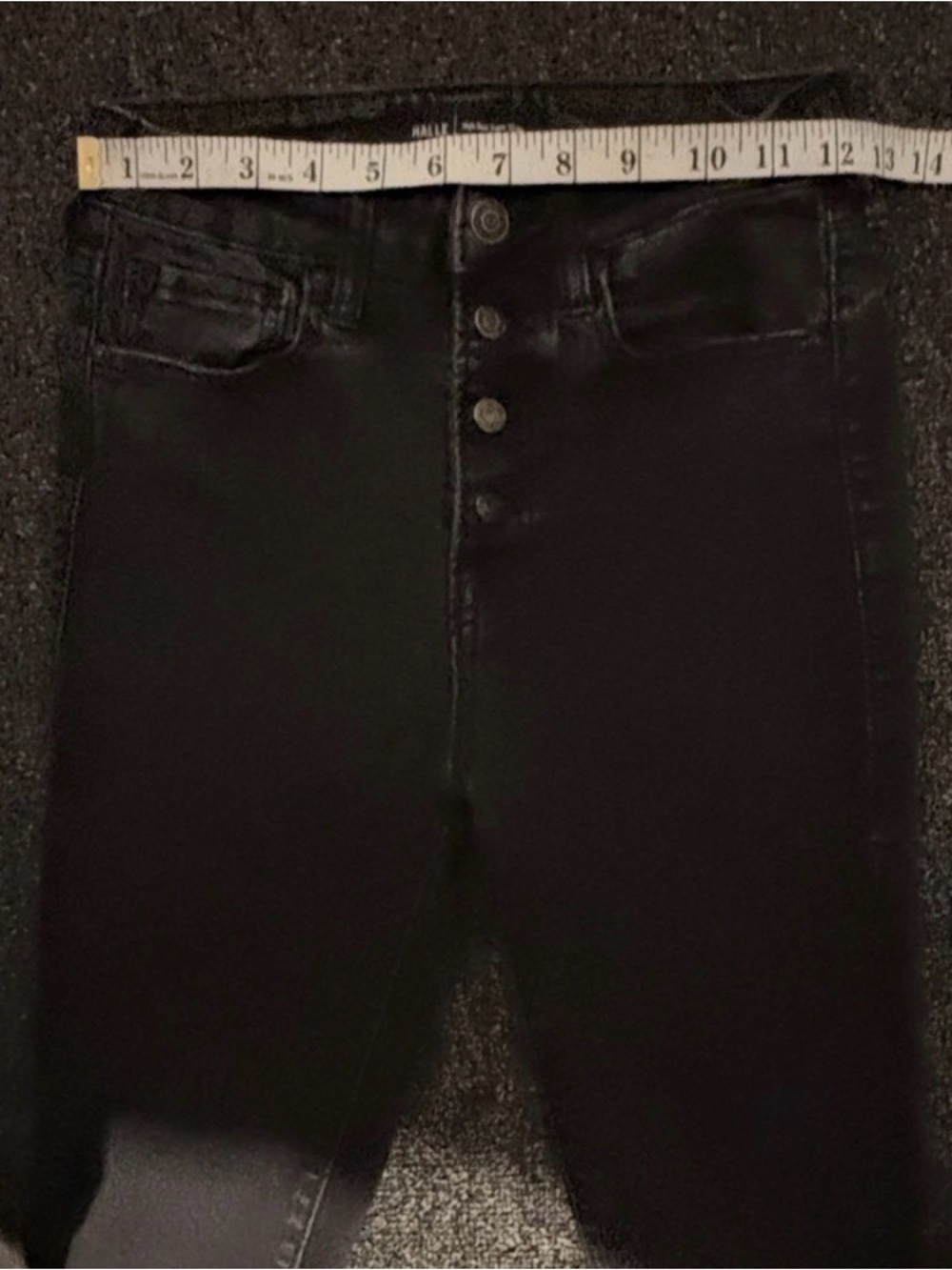 🖤 TRUE RELIGION Halle High Rise Super Skinny Exposed Button Fly Black Jeans | 27 - Picture 8 of 12